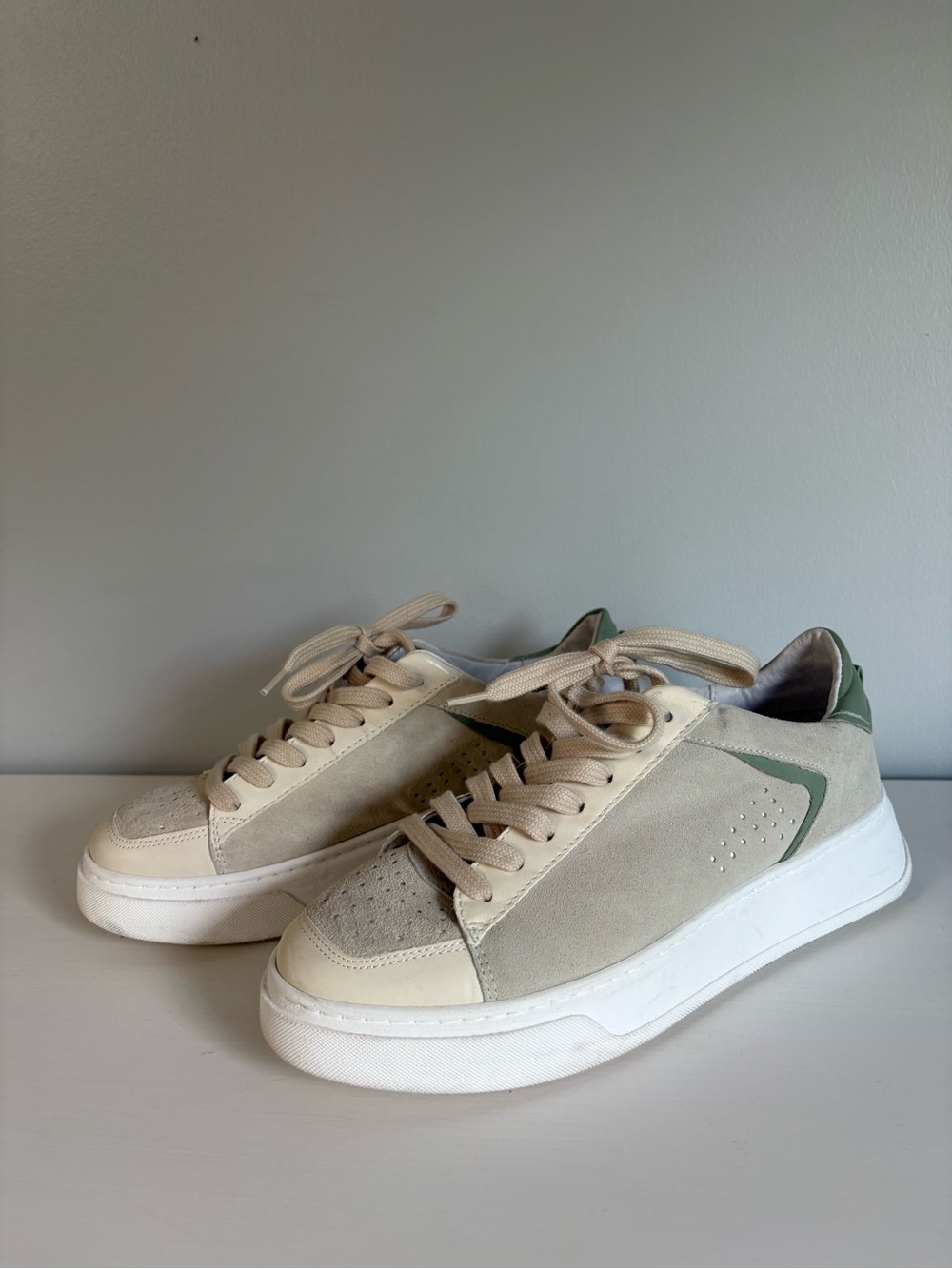 Miz Mooz Tristin Suede Platform Sneakers Sage Green 38 - Picture 9 of 12